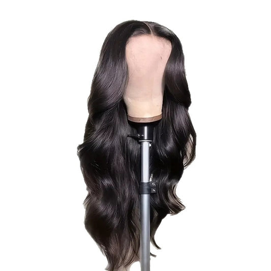 Womens Synthetic Black Big Wave Wig